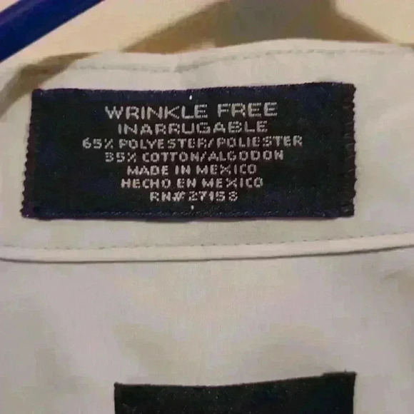 Puritan Lt Blue Long Sleeve Button Down Dress Shirt - Size 17 - Picture 4 of 12